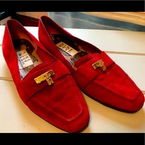 Red Nine West business flats, size 7 1/2